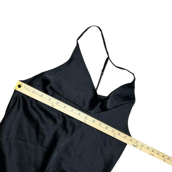 Abercrombie & Fitch Satin Cowl neck TBack thong bodysuit Womens Medium NWT Black - Picture 6 of 8